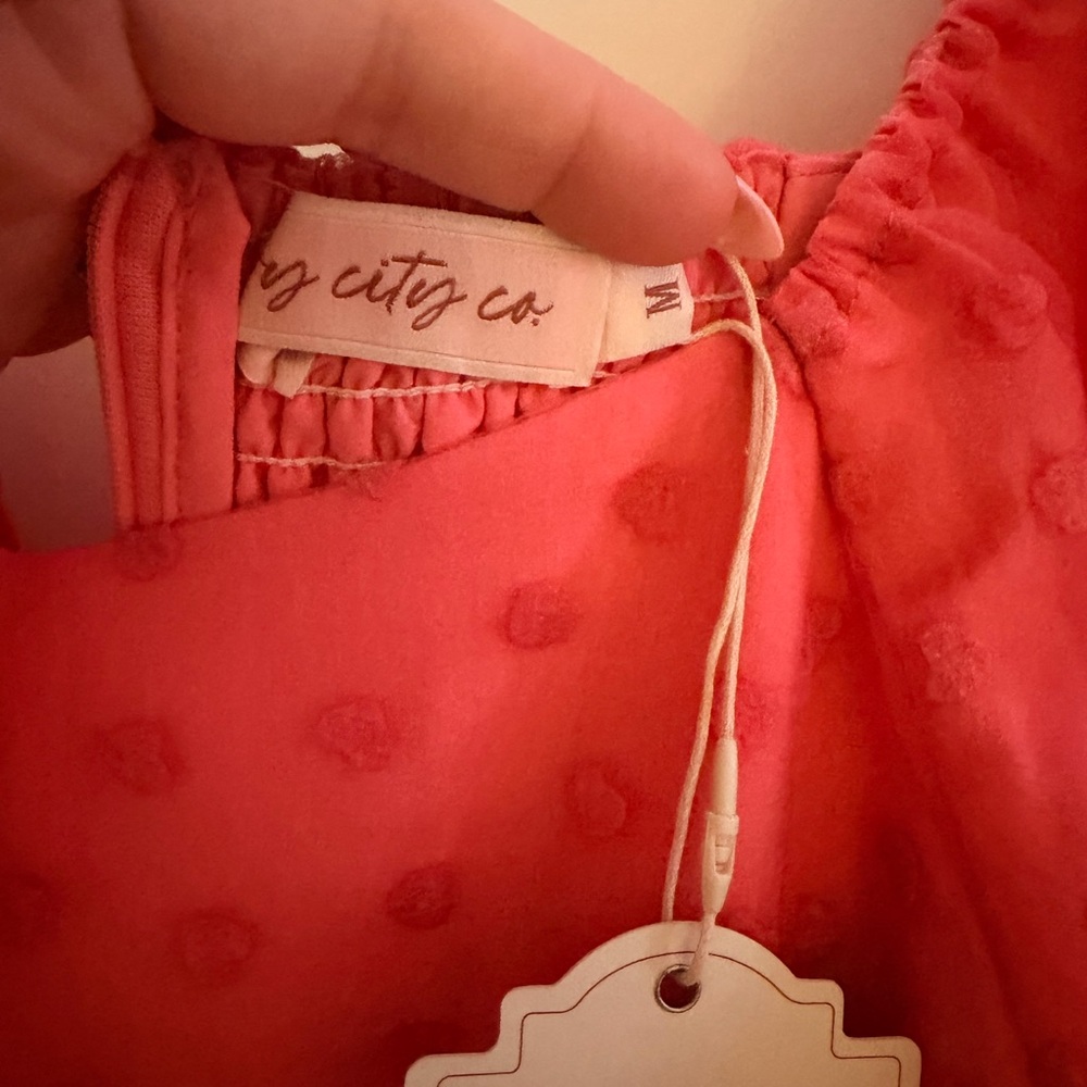 Ivy City Co Coral Puff-Sleeve Maxi Dress - Picture 2 of 2